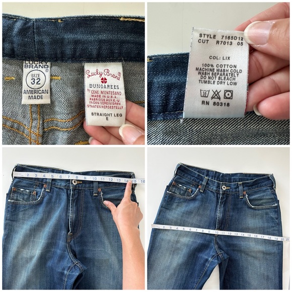 Vintage 90’s Lucky Brand 100% Cotton USA Made Jeans - Picture 16 of 16